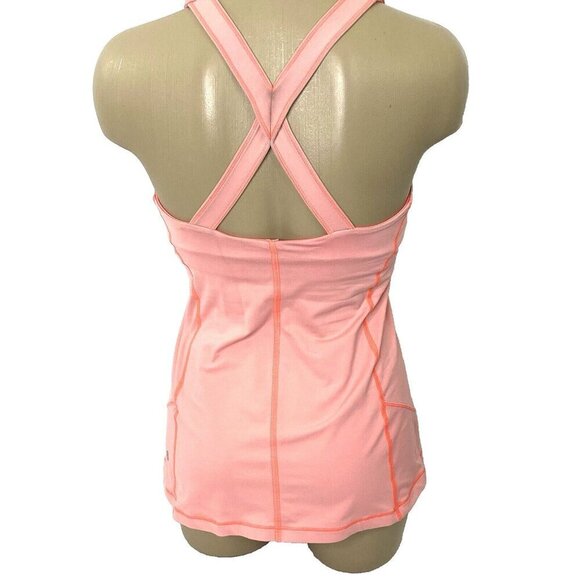 Lululemon Kanto Catch Me Cross Back Flash Tank Top Womens size 6 Peachy Pink - Picture 3 of 10